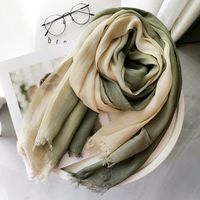 Women's Elegant Gradient Color Cotton Scarves & Gloves sku image 2