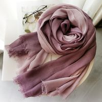 Women's Elegant Gradient Color Cotton Scarves & Gloves sku image 11