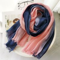 Women's Elegant Gradient Color Cotton Scarves & Gloves sku image 12