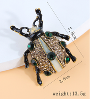 Vintage Style Insect Alloy Inlay Rhinestones Women's Brooches 1 Piece main image 2