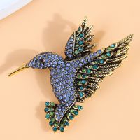 Style Vintage Oiseau Alliage Incruster Strass Femmes Broches 1 Pièce main image 1