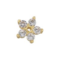 Simple Style Round Star Brass Plating Inlay Zircon 18k Gold Plated Pendants Jewelry Accessories sku image 1
