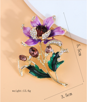 Dulce Flor Aleación Embutido Diamantes De Imitación Mujeres Broches 1 Pieza main image 2