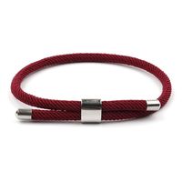 1 Piece Simple Style Solid Color Rope Titanium Steel Unisex Bracelets sku image 4