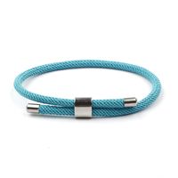 1 Pièce Style Simple Couleur Unie Corde Acier Au Titane Unisexe Bracelets main image 4