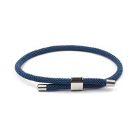 1 Piece Simple Style Solid Color Rope Titanium Steel Unisex Bracelets sku image 10