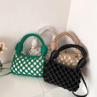 Women's Pu Leather Lingge Basic Pillow Shape Zipper Handbag main image 1