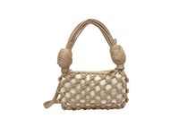 Women's Pu Leather Lingge Basic Pillow Shape Zipper Handbag sku image 1