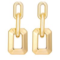 Retro Square Oval Rose Alloy Plating Women's Drop Earrings 1 Pair main image 4