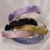 Elegant Solid Color Artificial Crystal Cloth Hair Band 1 Piece main image 1