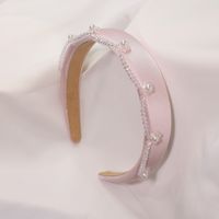 Elegant Solid Color Artificial Crystal Cloth Hair Band 1 Piece main image 3