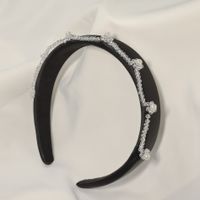 Elegant Solid Color Artificial Crystal Cloth Hair Band 1 Piece main image 2