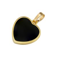 1 Piece Simple Style Heart Shape Brass Enamel Plating 18k Gold Plated Pendants sku image 5