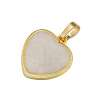1 Piece Simple Style Heart Shape Brass Enamel Plating 18k Gold Plated Pendants sku image 1