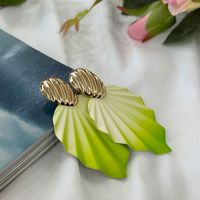 1 Pair Fashion Leaf Alloy Plating Women's Earrings sku image 3