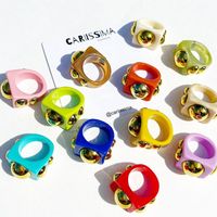 Simple Style Round Arylic Wholesale Rings main image 2