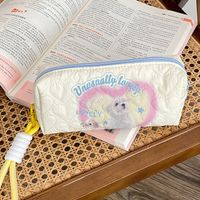 Cute Puppy Print Large Capacity Female Portable Cosmetic Storage Bag sku image 1