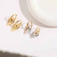 1 Piece Glam Heart Shape Copper Inlay Zircon 18k Gold Plated Drop Earrings main image 5