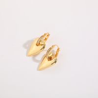 1 Piece Glam Heart Shape Copper Inlay Zircon 18k Gold Plated Drop Earrings main image 7