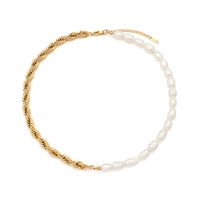 Basic Simple Style Classic Style Geometric Stainless Steel 18k Gold Plated Necklace sku image 21