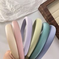 Simple Style Solid Color Cloth Sponge Handmade Hair Band 1 Piece main image 4