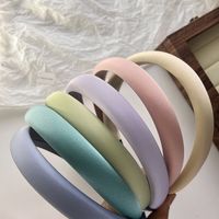 Simple Style Solid Color Cloth Sponge Handmade Hair Band 1 Piece main image 7