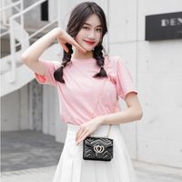 Women's Small Pvc Solid Color Basic Square Magnetic Buckle Crossbody Bag Jelly Bag Chain Bag main image 3