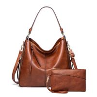 Women's Medium All Seasons Pu Leather Vintage Style Tote Bag sku image 6