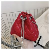 Women's Medium All Seasons Pu Leather Streetwear Bucket Bag sku image 4
