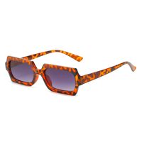 Fashion Solid Color Leopard Pc Square Full Frame Women's Sunglasses sku image 2