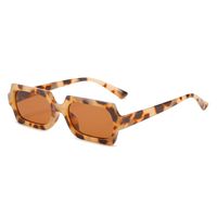Fashion Solid Color Leopard Pc Square Full Frame Women's Sunglasses main image 2