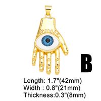 1 Pieza Estilo Clásico Ojo Del Diablo Cobre Embutido Circón Chapado En Oro De 18 Quilates. Colgantes Accesorios De Joyería sku image 1