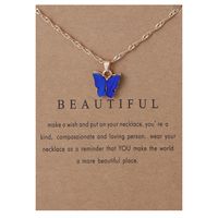 1 Piece Simple Style Butterfly Alloy Chain Women's Pendant Necklace main image 4