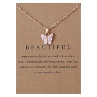 1 Piece Simple Style Butterfly Alloy Chain Women's Pendant Necklace main image 3
