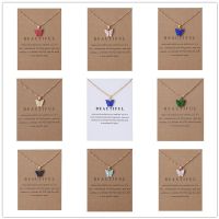 1 Piece Simple Style Butterfly Alloy Chain Women's Pendant Necklace main image 1