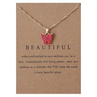 1 Piece Simple Style Butterfly Alloy Chain Women's Pendant Necklace main image 2