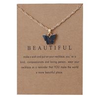 1 Piece Simple Style Butterfly Alloy Chain Women's Pendant Necklace sku image 1