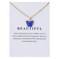 1 Piece Simple Style Butterfly Alloy Chain Women's Pendant Necklace sku image 6