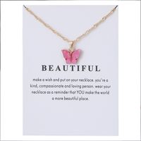 1 Piece Simple Style Butterfly Alloy Chain Women's Pendant Necklace sku image 9