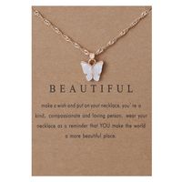 1 Piece Simple Style Butterfly Alloy Chain Women's Pendant Necklace sku image 3