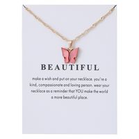 1 Piece Simple Style Butterfly Alloy Chain Women's Pendant Necklace sku image 13