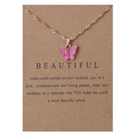 1 Piece Simple Style Butterfly Alloy Chain Women's Pendant Necklace sku image 8