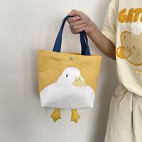 Women's Basic Animal Canvas Shopping Bags sku image 3
