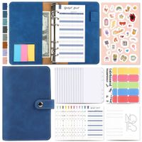 A6 Macaron Leather Notebook Loose-leaf Binder Refillable With 12 Loose-leaf Zipper Bags sku image 19