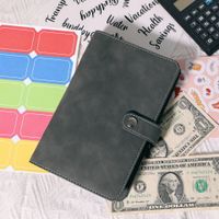 A6 Macaron Leder Notebook Lose-blattbinder Nachfüllbar Mit 12 Loseblatt-reiß Verschluss Taschen sku image 7