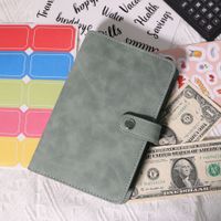 A6 Macaron Leather Notebook Loose-leaf Binder Refillable With 12 Loose-leaf Zipper Bags sku image 6