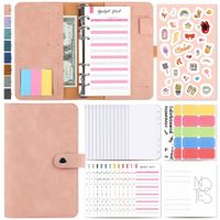 A6 Macaron Leather Notebook Loose-leaf Binder Refillable With 12 Loose-leaf Zipper Bags main image 1