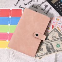 A6 Macaron Leather Notebook Loose-leaf Binder Refillable With 12 Loose-leaf Zipper Bags sku image 1
