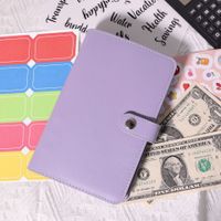 A6 Macaron Leather Notebook Loose-leaf Binder Refillable With 12 Loose-leaf Zipper Bags sku image 2