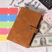 A6 Macaron Leather Notebook Loose-leaf Binder Refillable With 12 Loose-leaf Zipper Bags sku image 8